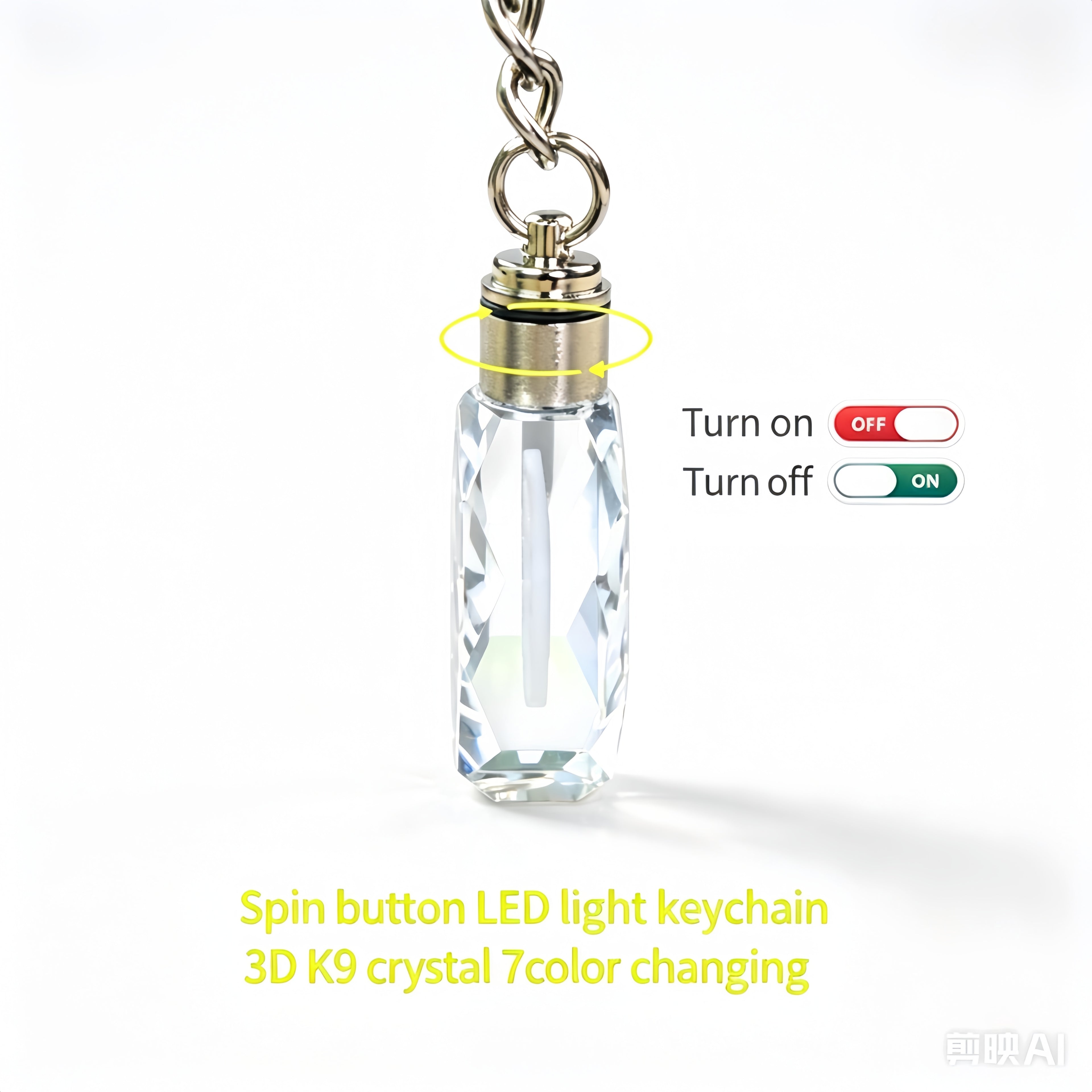 K9 Crystal LED Keychain