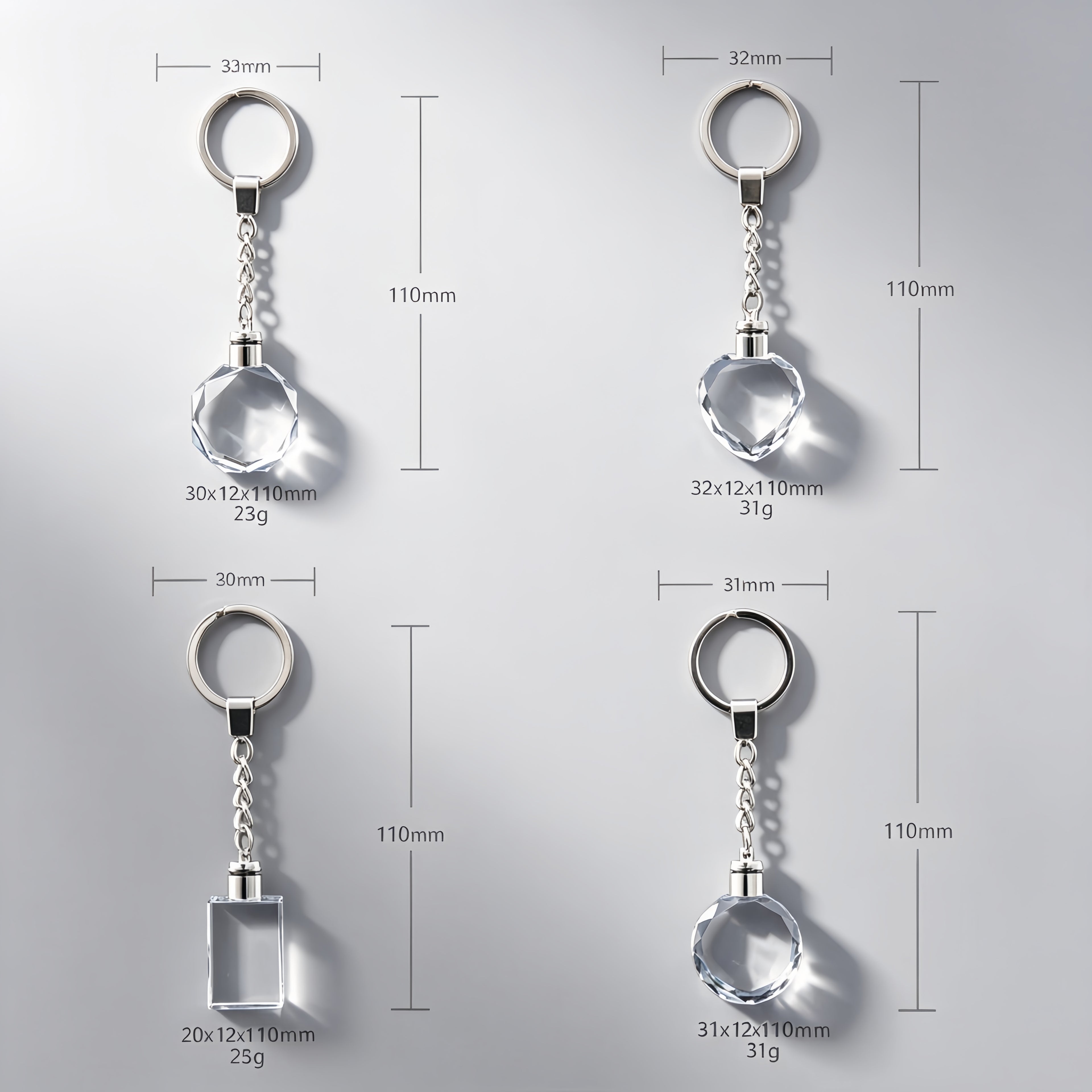 K9 Crystal LED Keychain