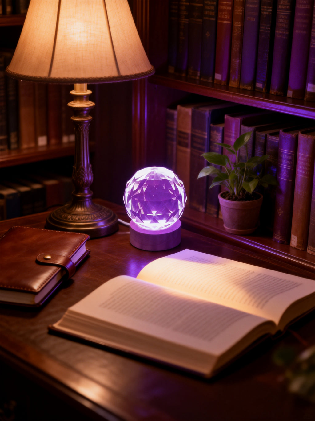 Stylish Crystal Glow Night Light / Elegant Crystal Accent Night Light