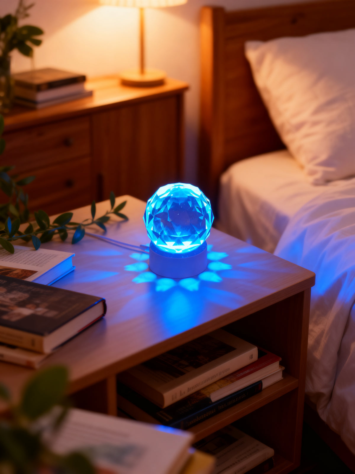 Stylish Crystal Glow Night Light / Elegant Crystal Accent Night Light