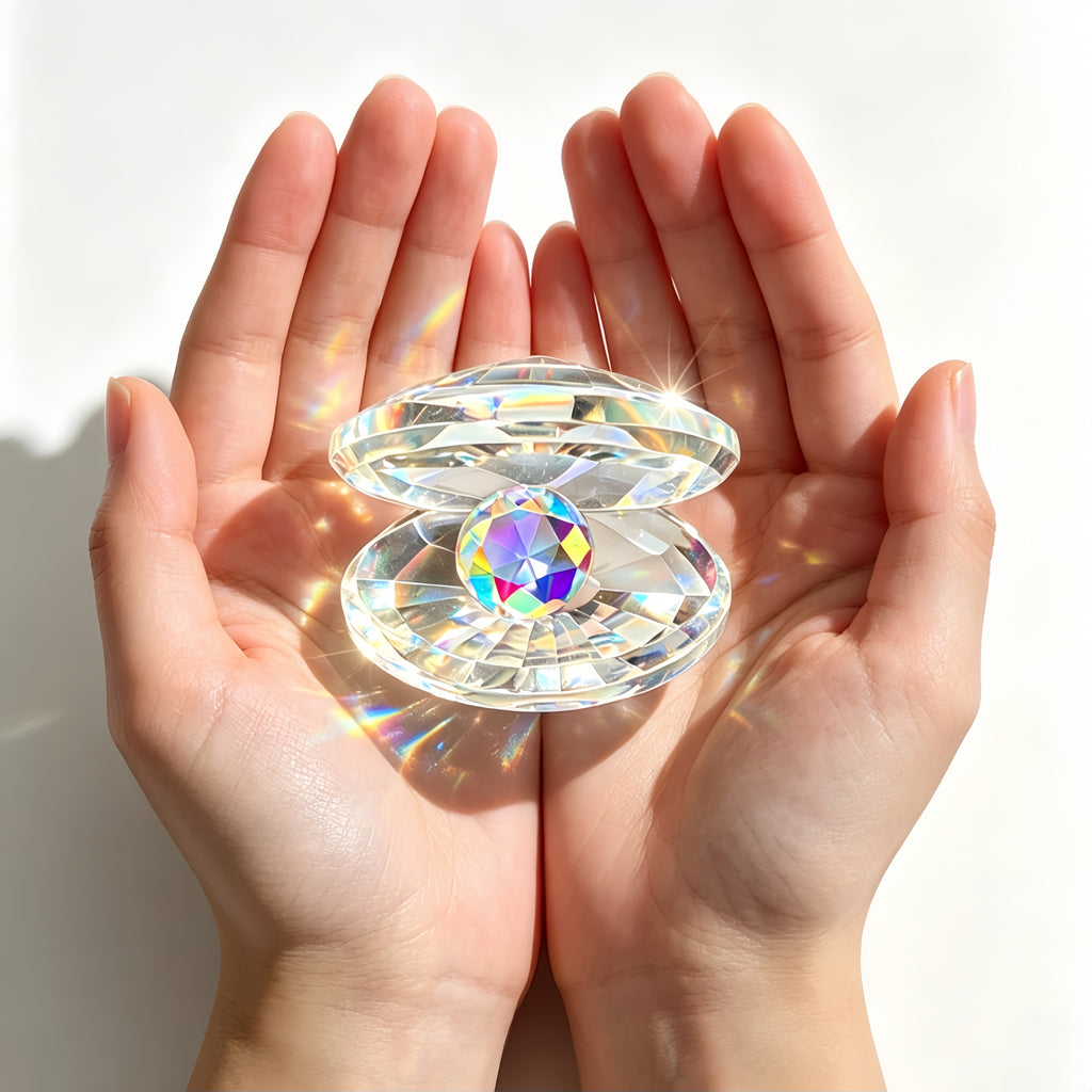 Crystal Shell Figurine Ornament Decorative Statue