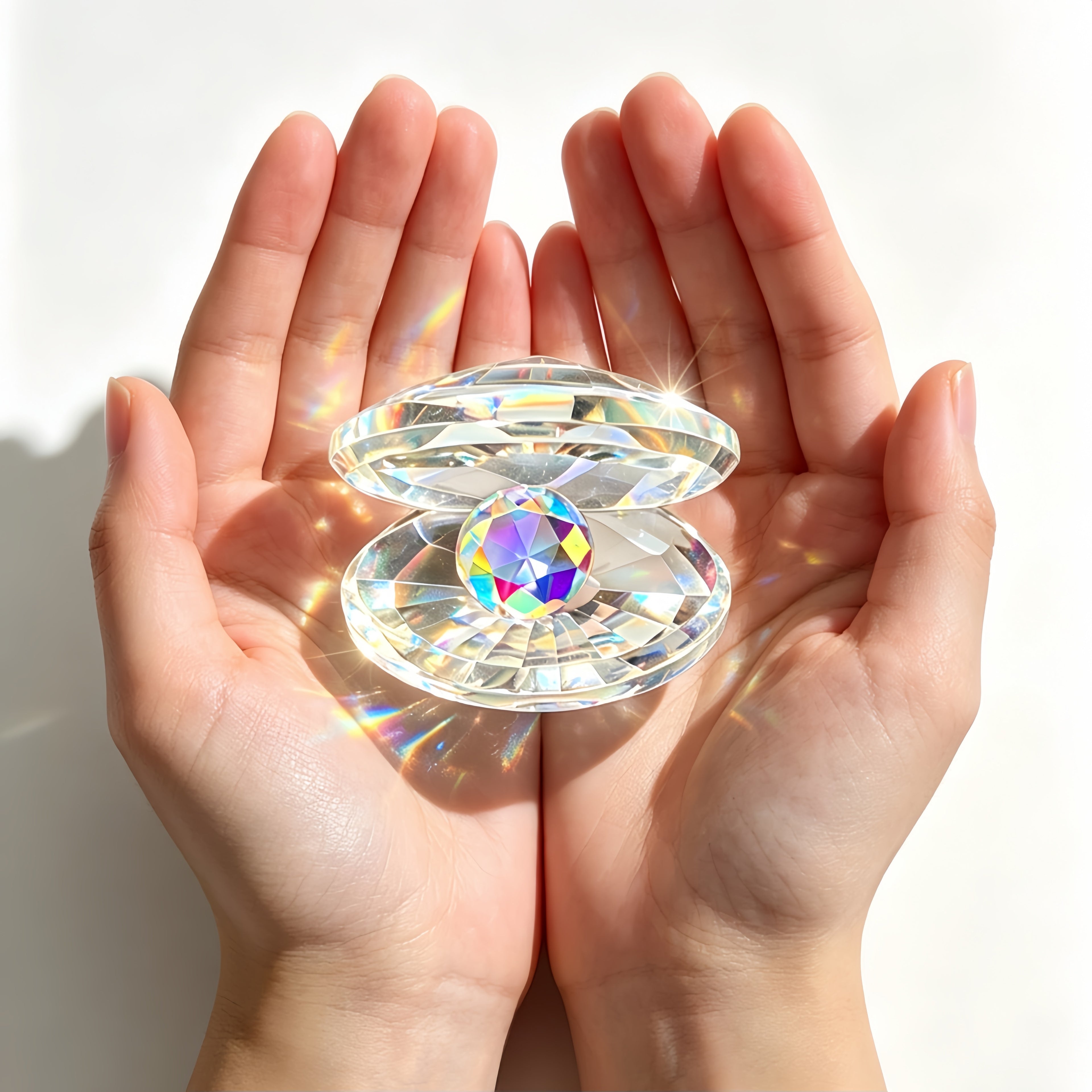 Crystal Shell Figurine Ornament Decorative Statue