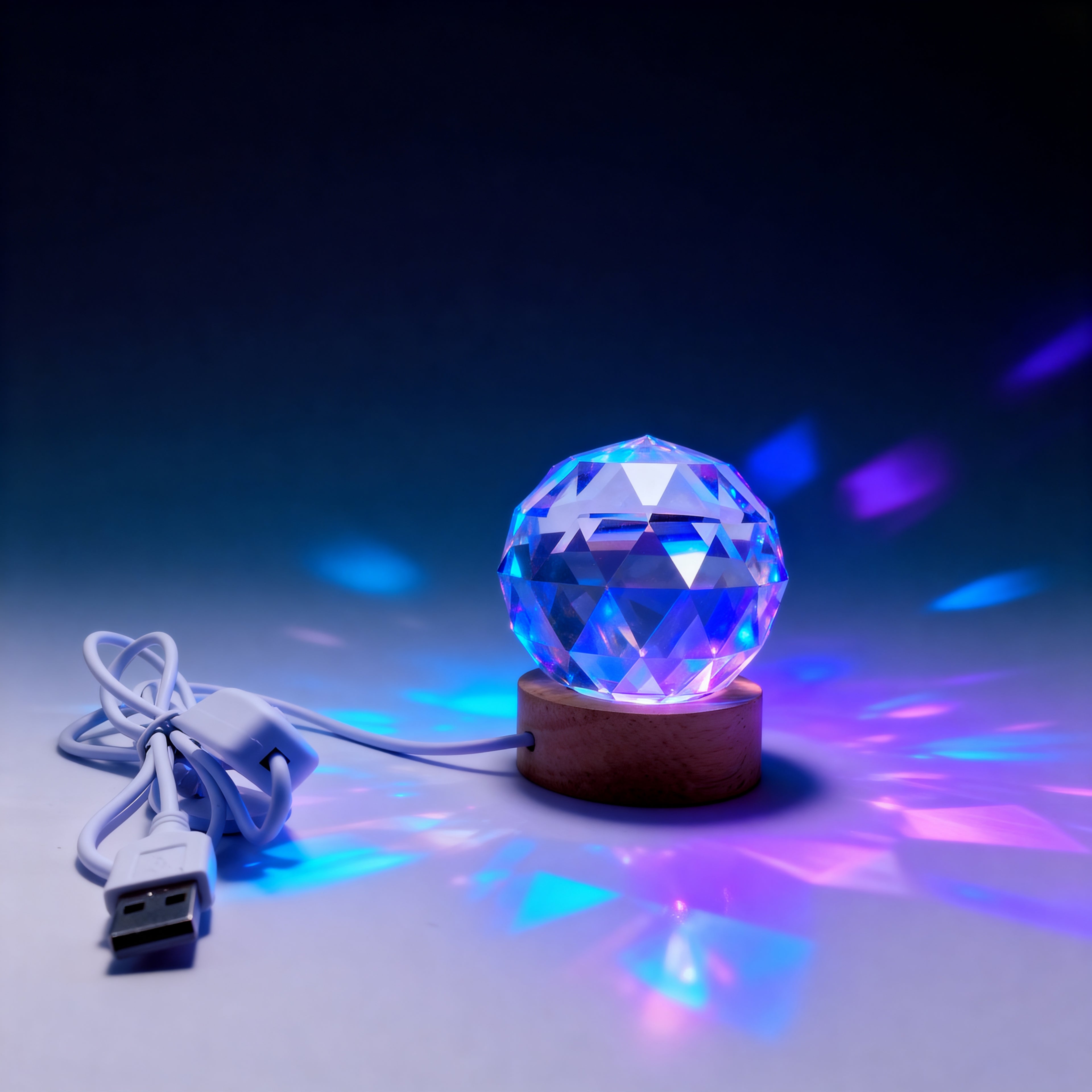 Stylish Crystal Glow Night Light / Elegant Crystal Accent Night Light