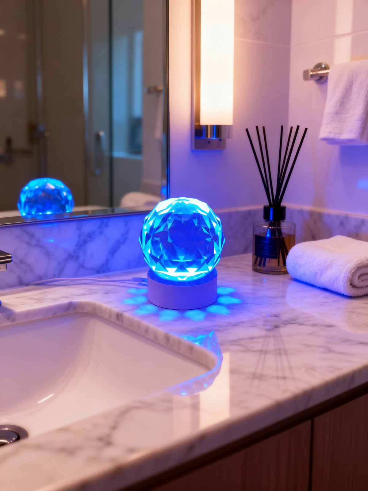 Stylish Crystal Glow Night Light / Elegant Crystal Accent Night Light