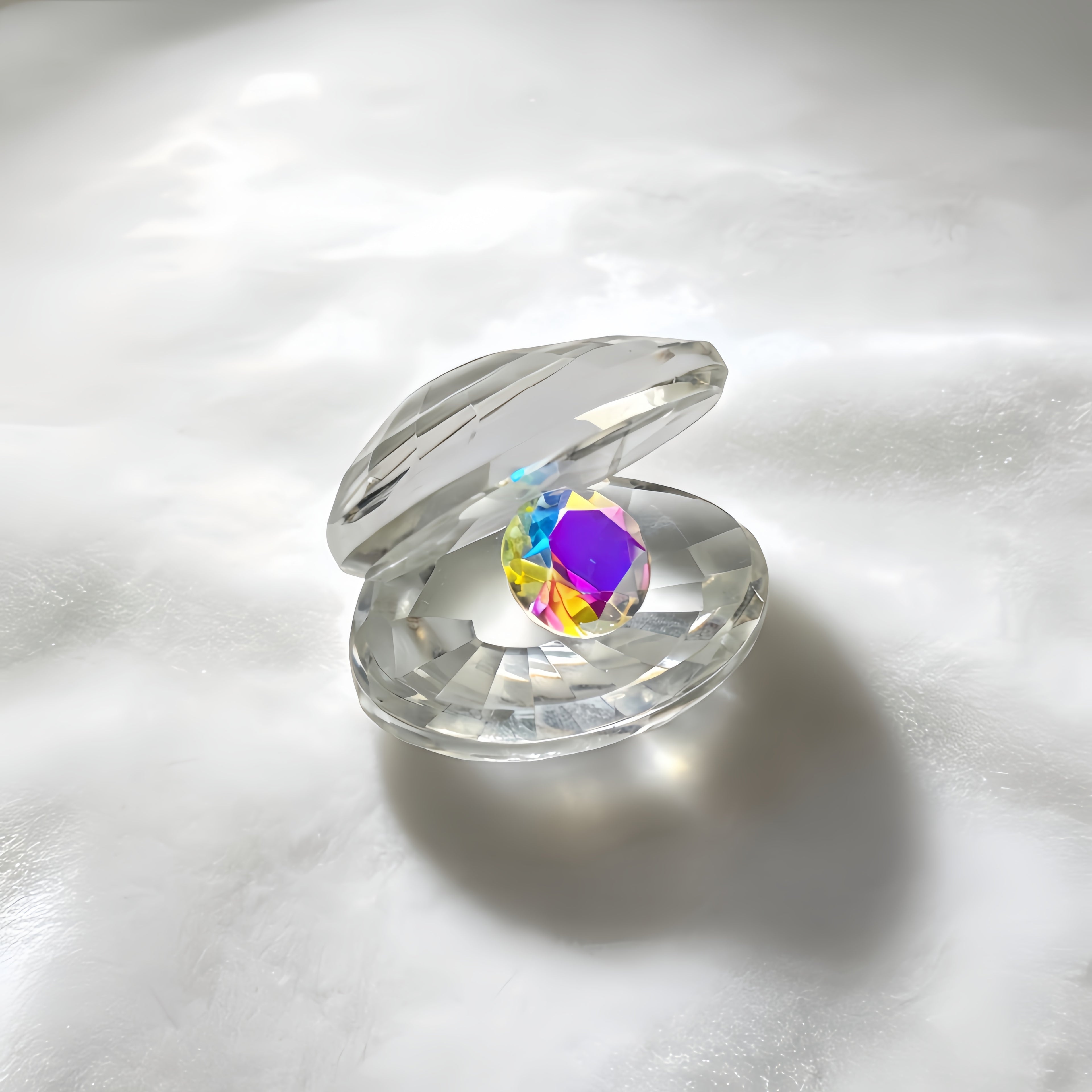 Crystal Shell Figurine Ornament Decorative Statue