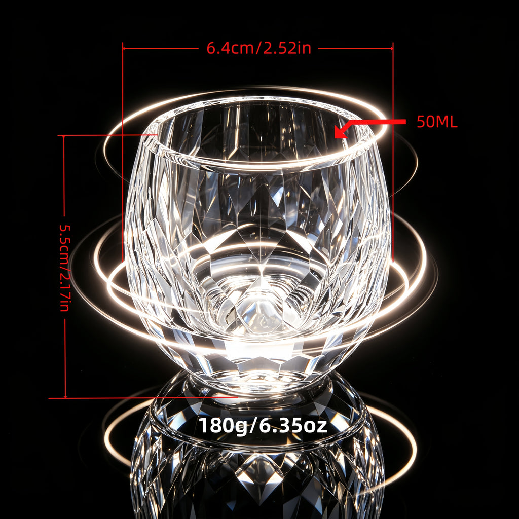 Crystal Whiskey Glasses, Lead-Free Crystal Glassware