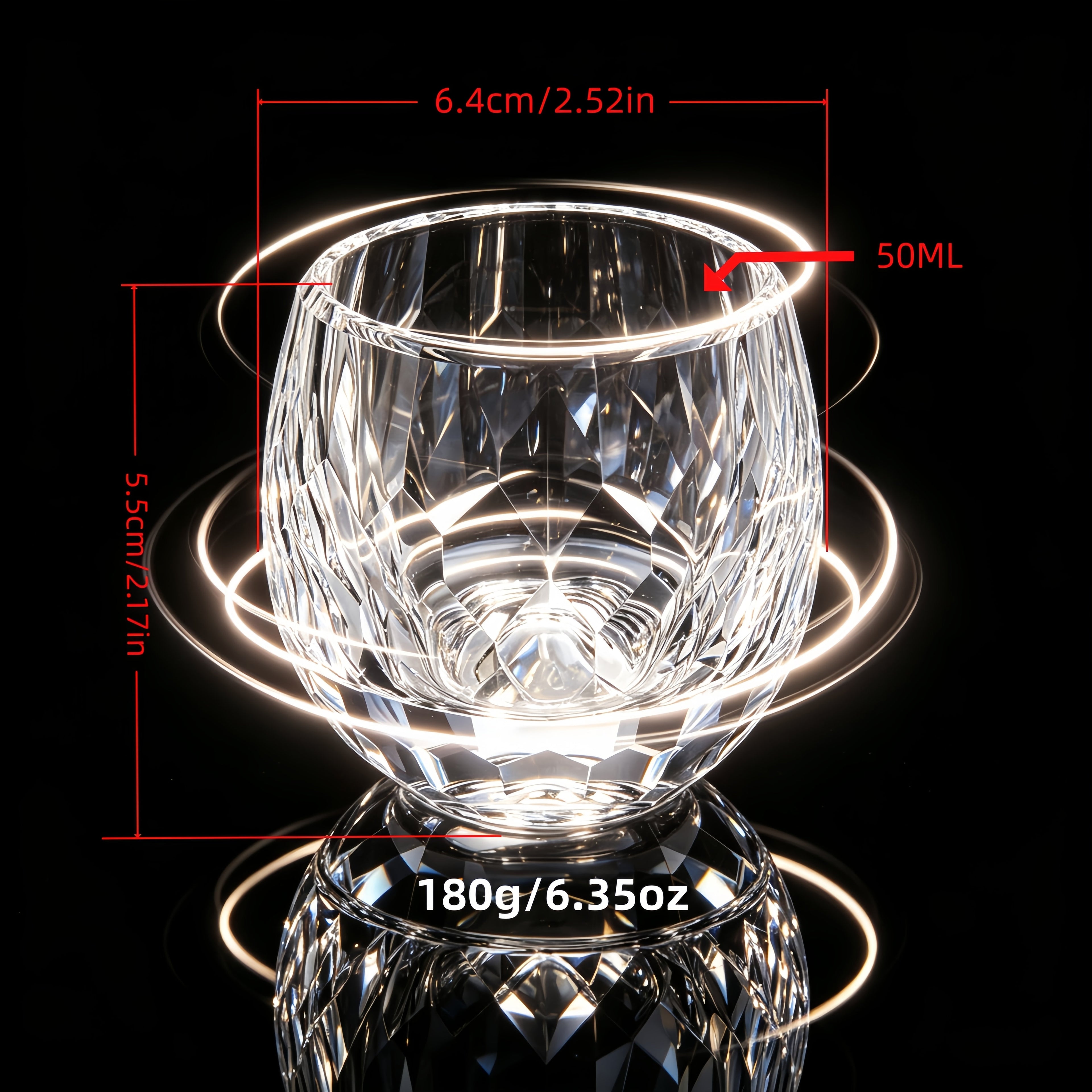 Crystal Whiskey Glasses, Lead-Free Crystal Glassware