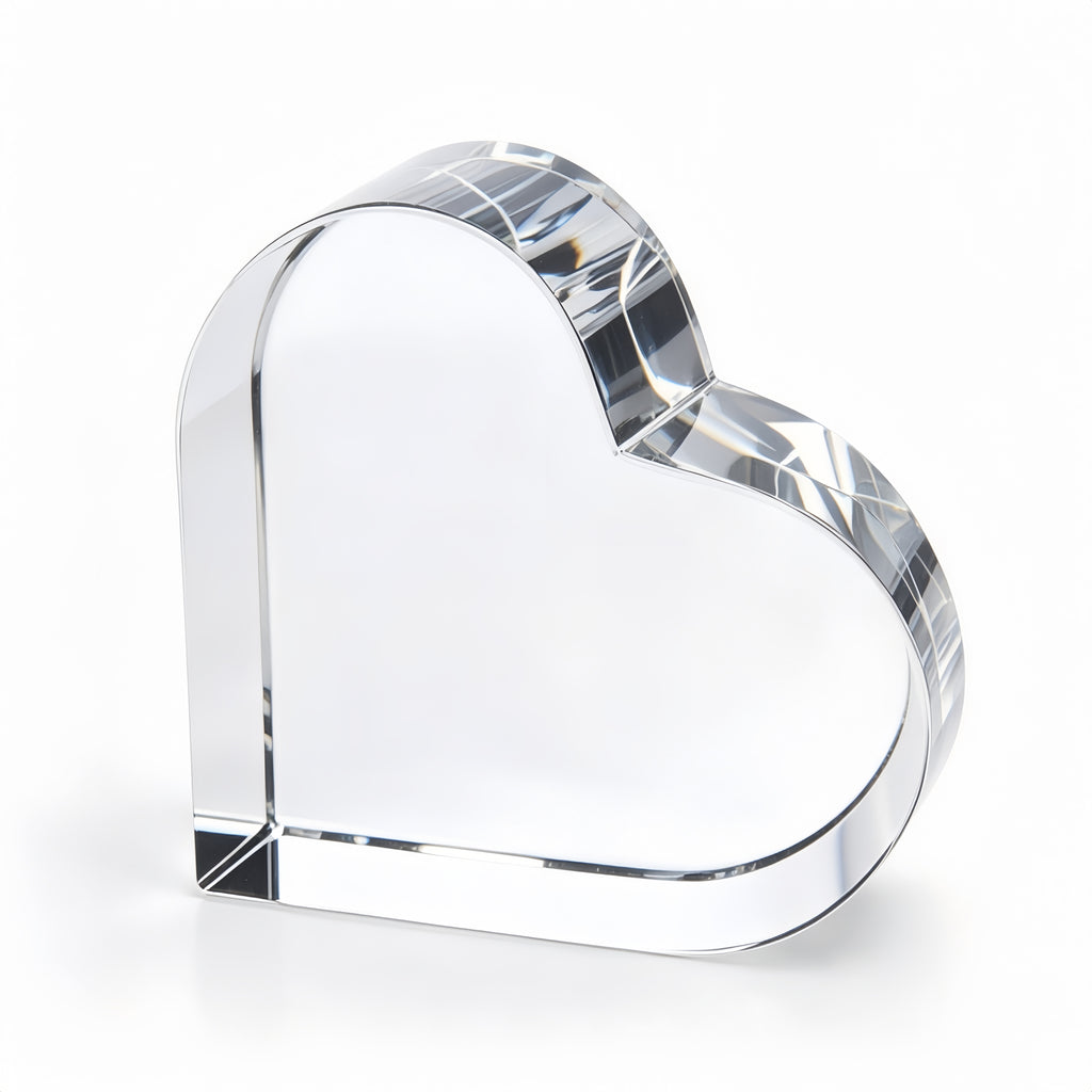 Crystal Love Heart Shape White Blank