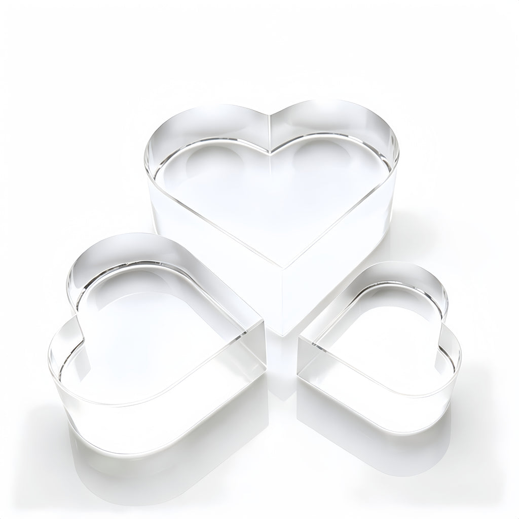 Crystal Love Heart Shape White Blank