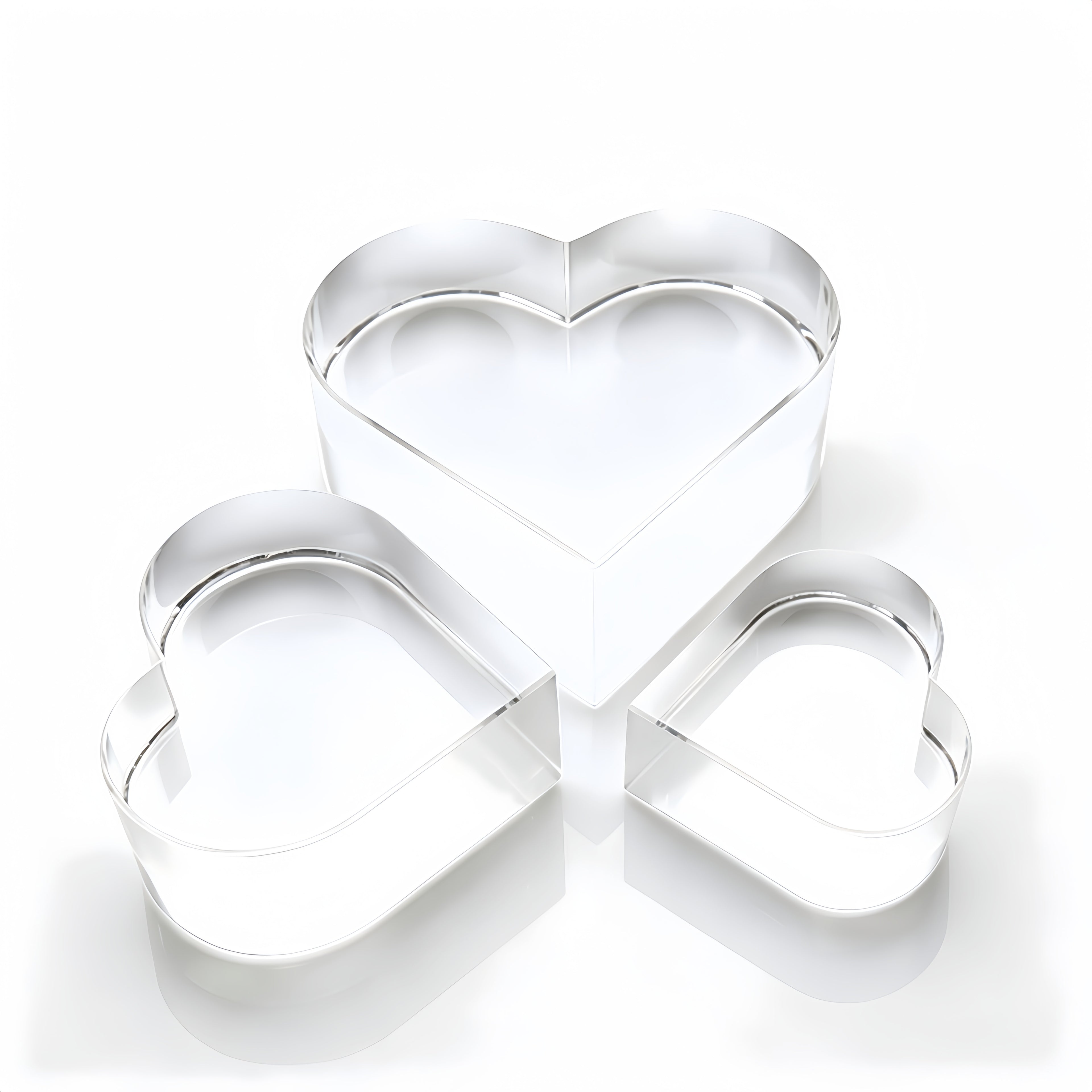 Crystal Love Heart Shape White Blank