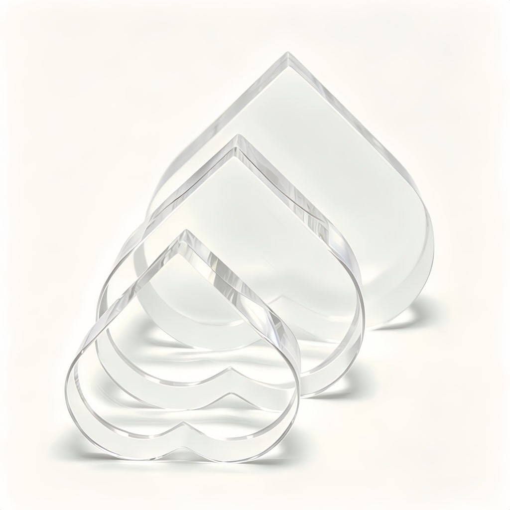 Crystal Love Heart Shape White Blank