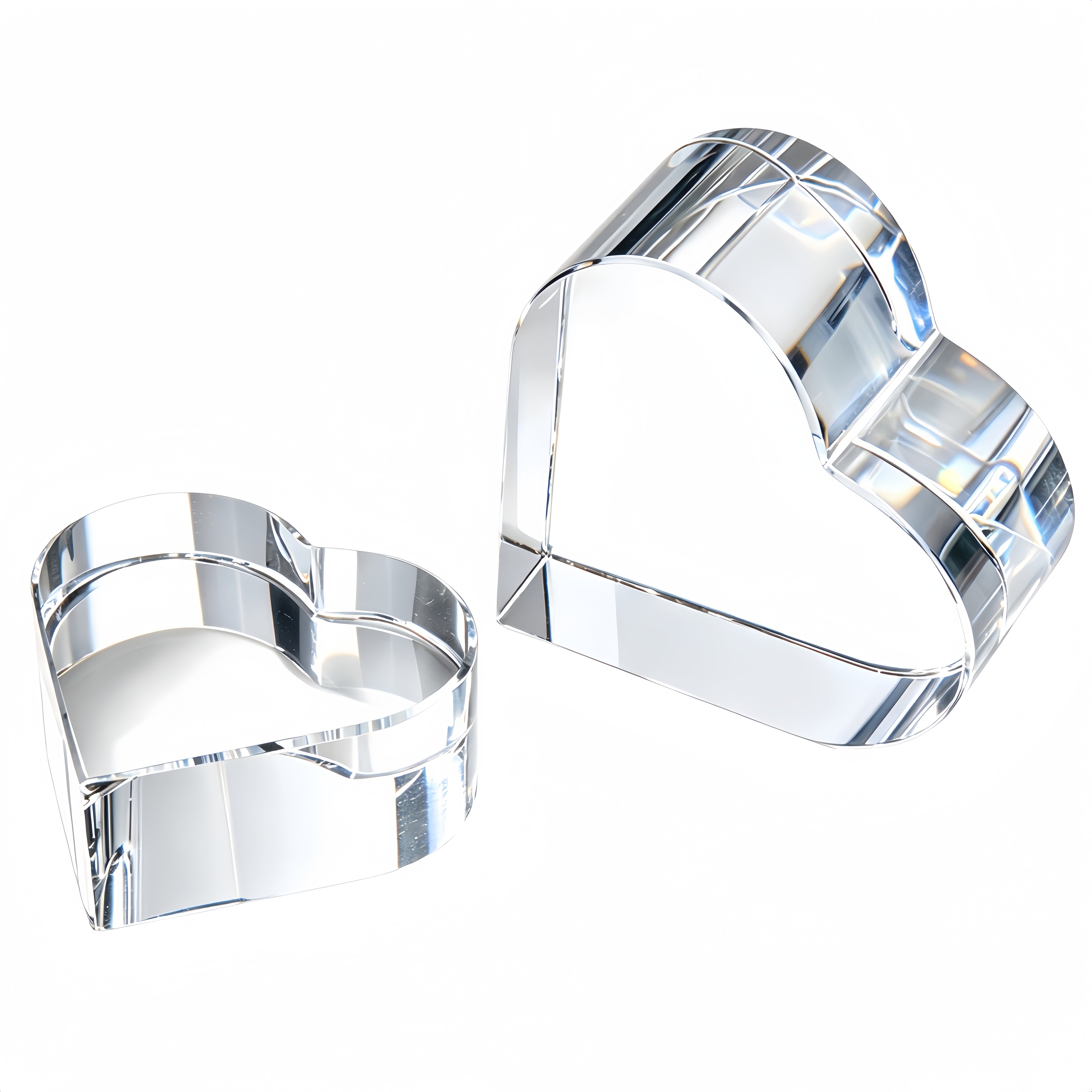 Crystal Love Heart Shape White Blank