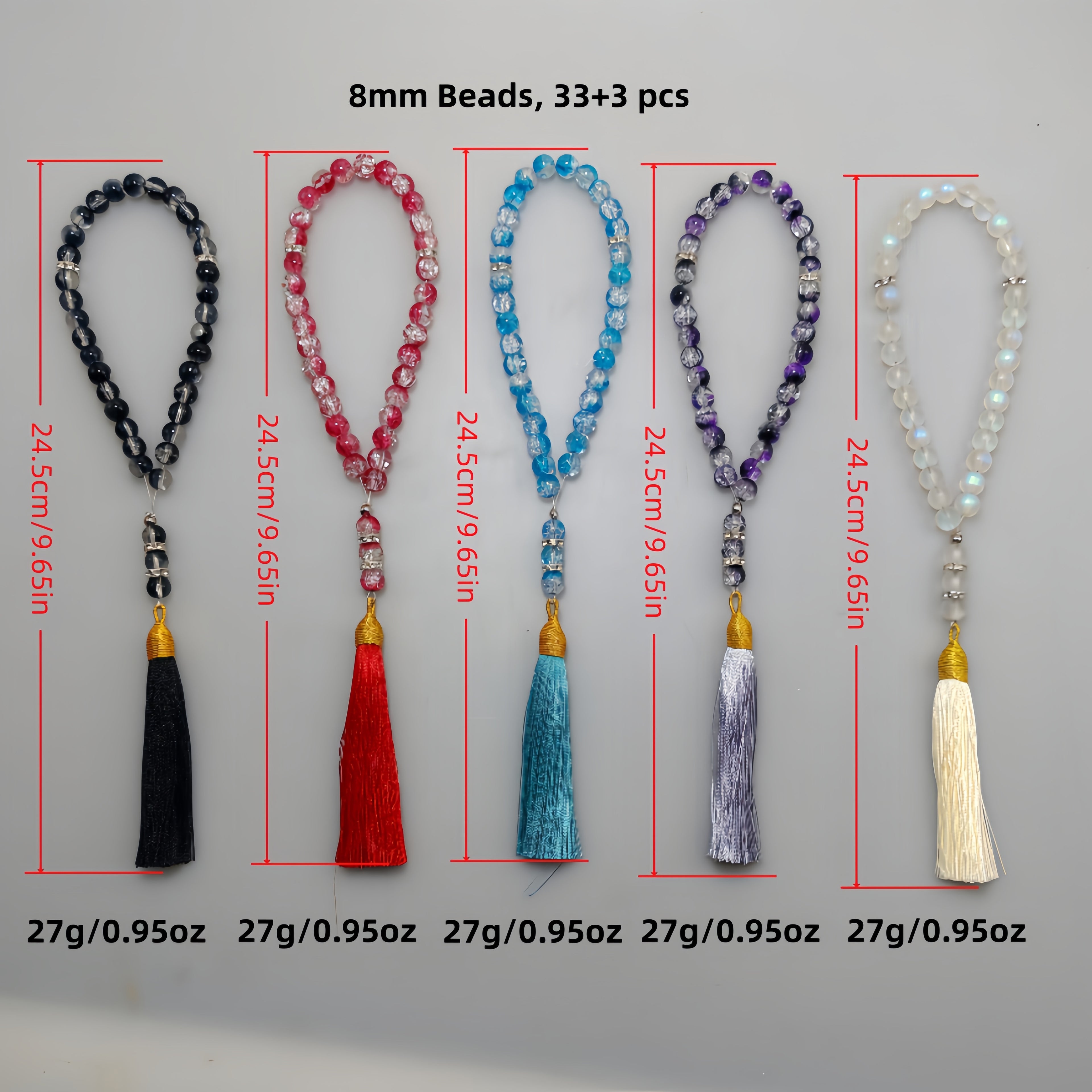 Crystal Mala with 33 Beads