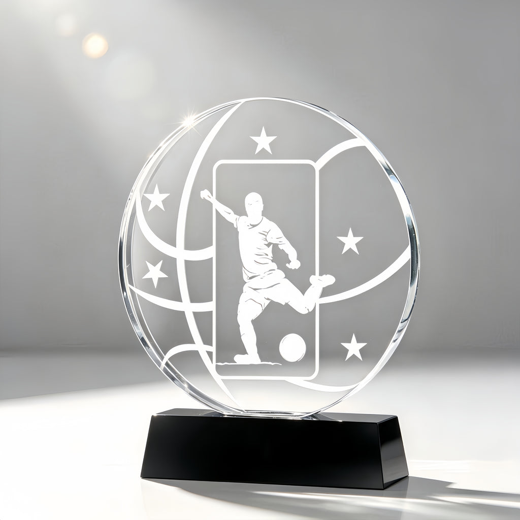 Crystal Award Trophy for Sports Competitions