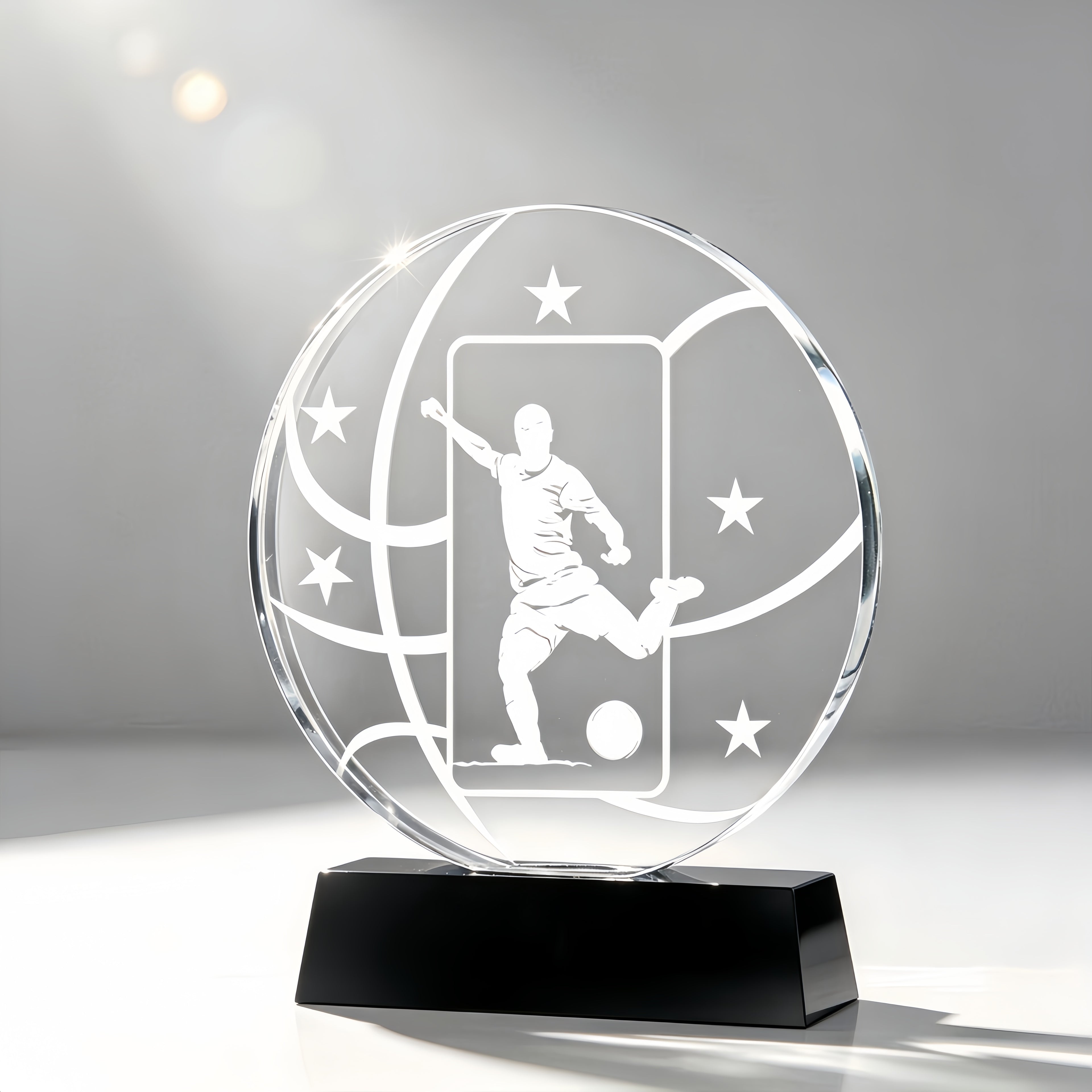 Crystal Award Trophy for Sports Competitions
