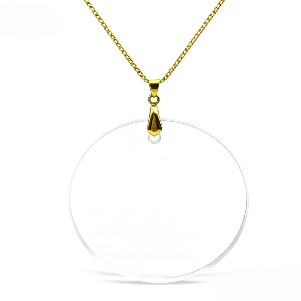 Circular Crystal Glass Pendant