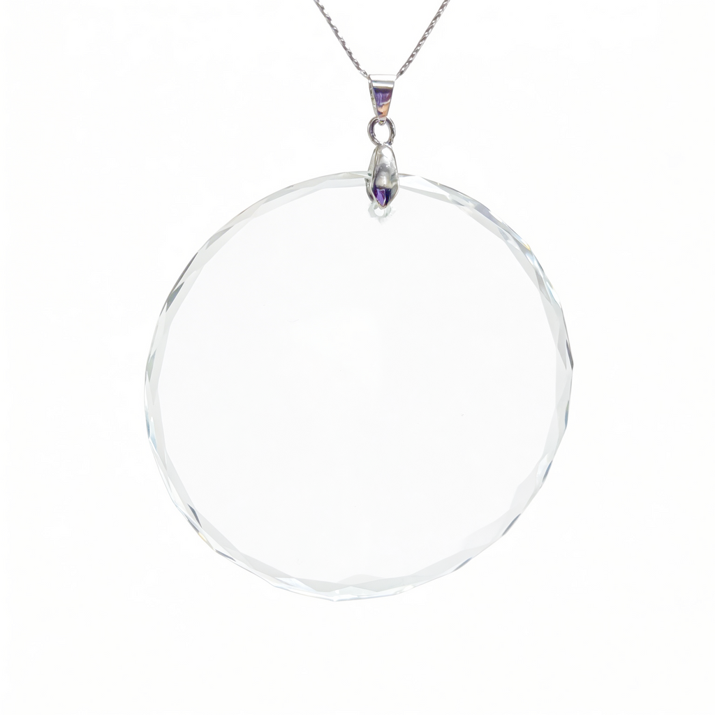 Circular Crystal Glass Pendant
