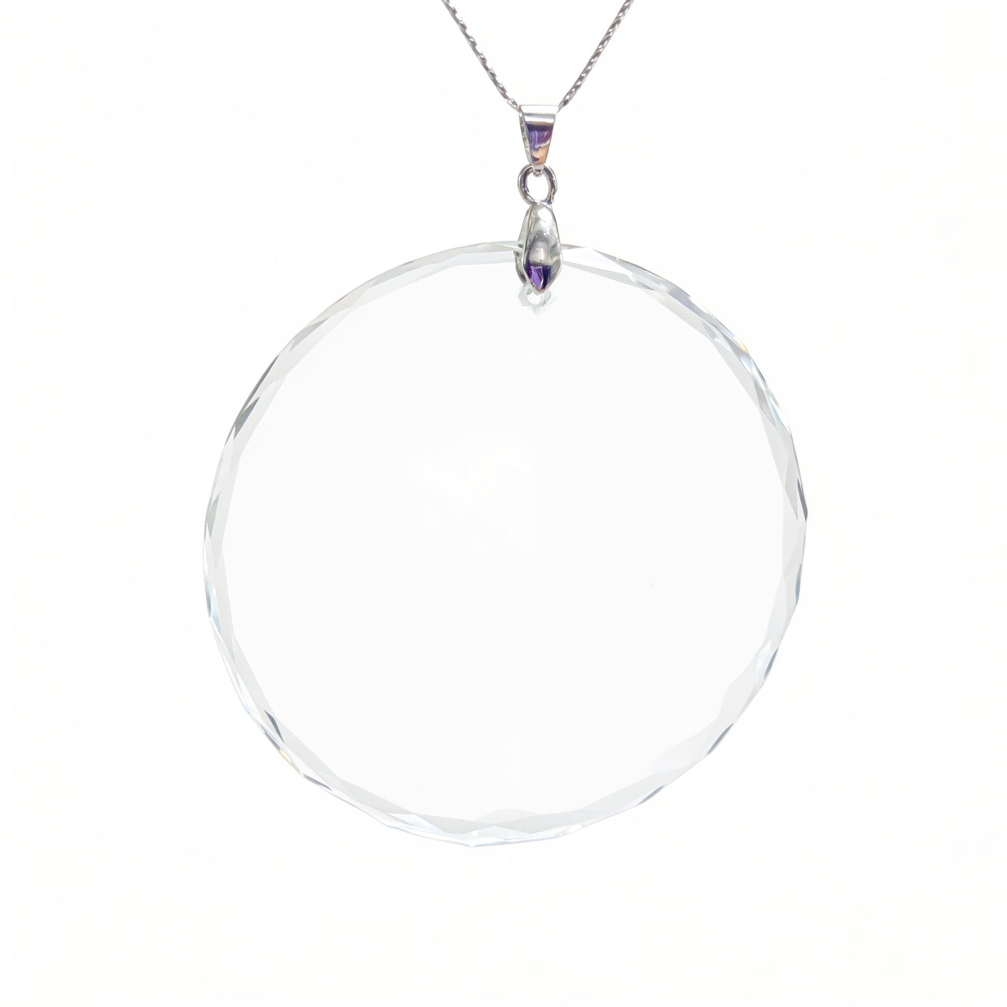 Circular Crystal Glass Pendant