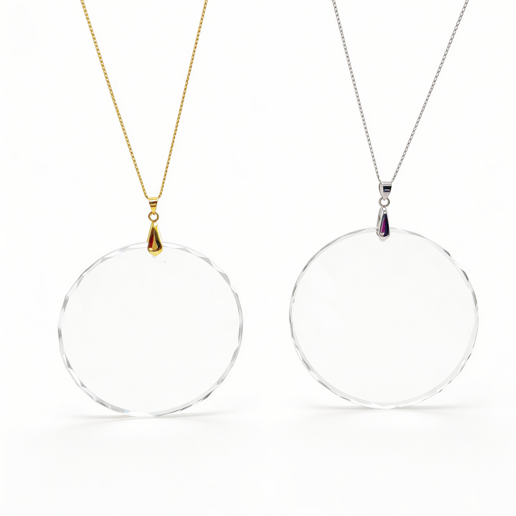 Circular Crystal Glass Pendant