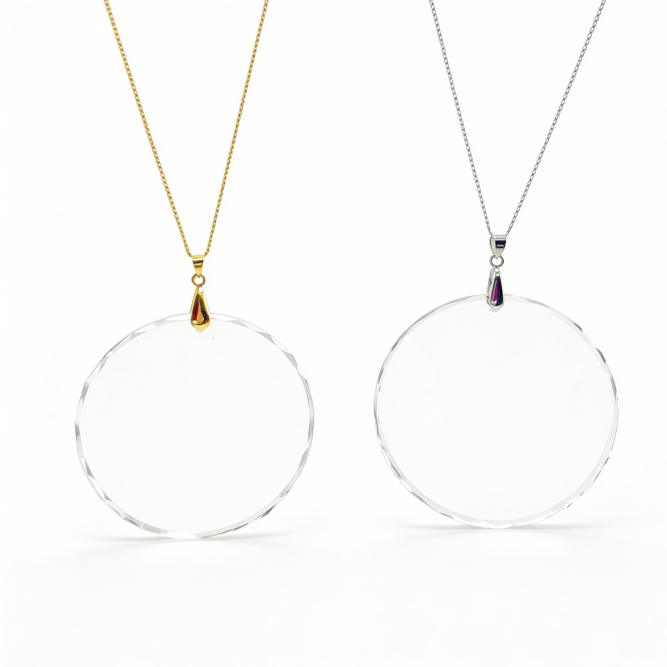 Circular Crystal Glass Pendant