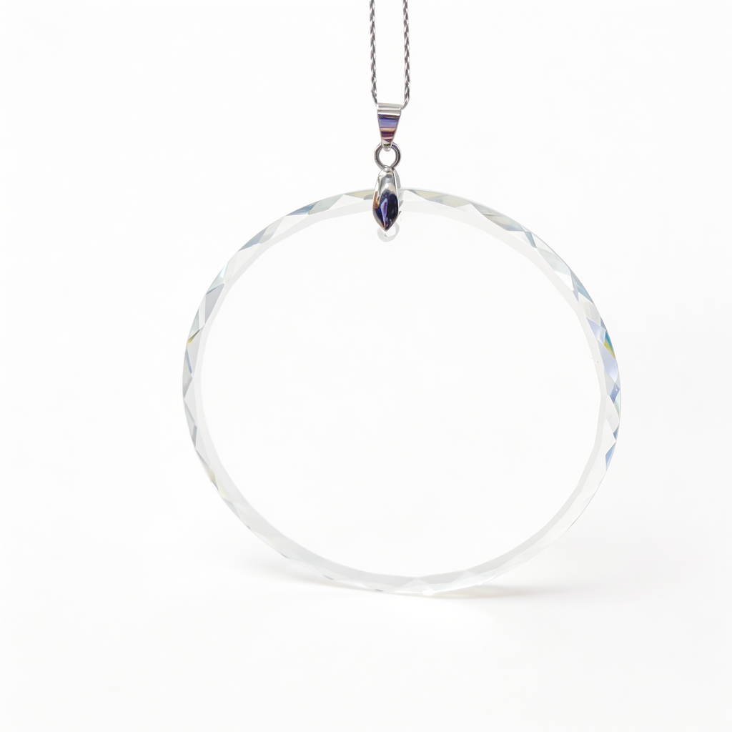Circular Crystal Glass Pendant