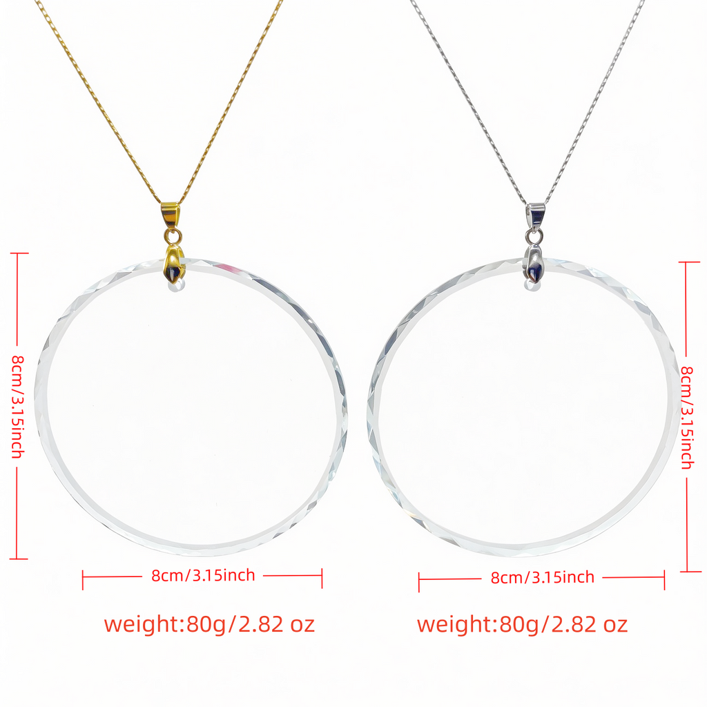 Circular Crystal Glass Pendant