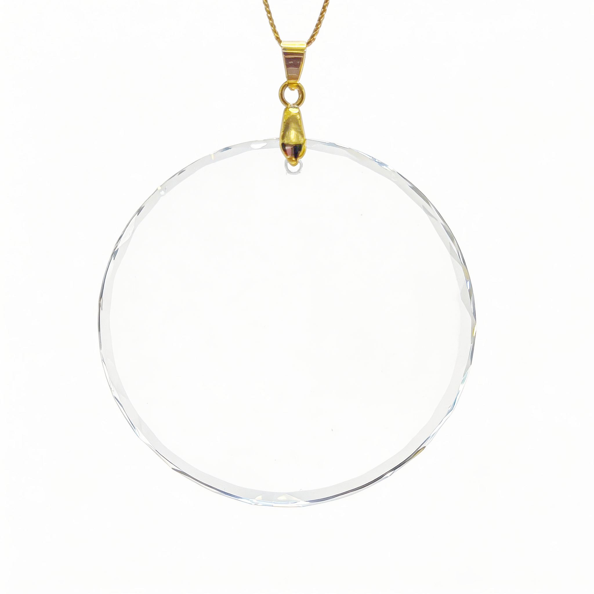 Circular Crystal Glass Pendant