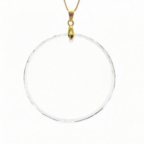 Circular Crystal Glass Pendant