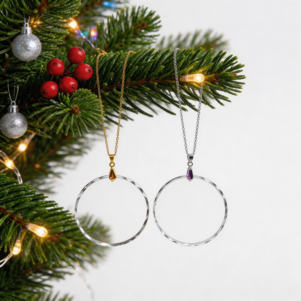 Circular Crystal Glass Pendant