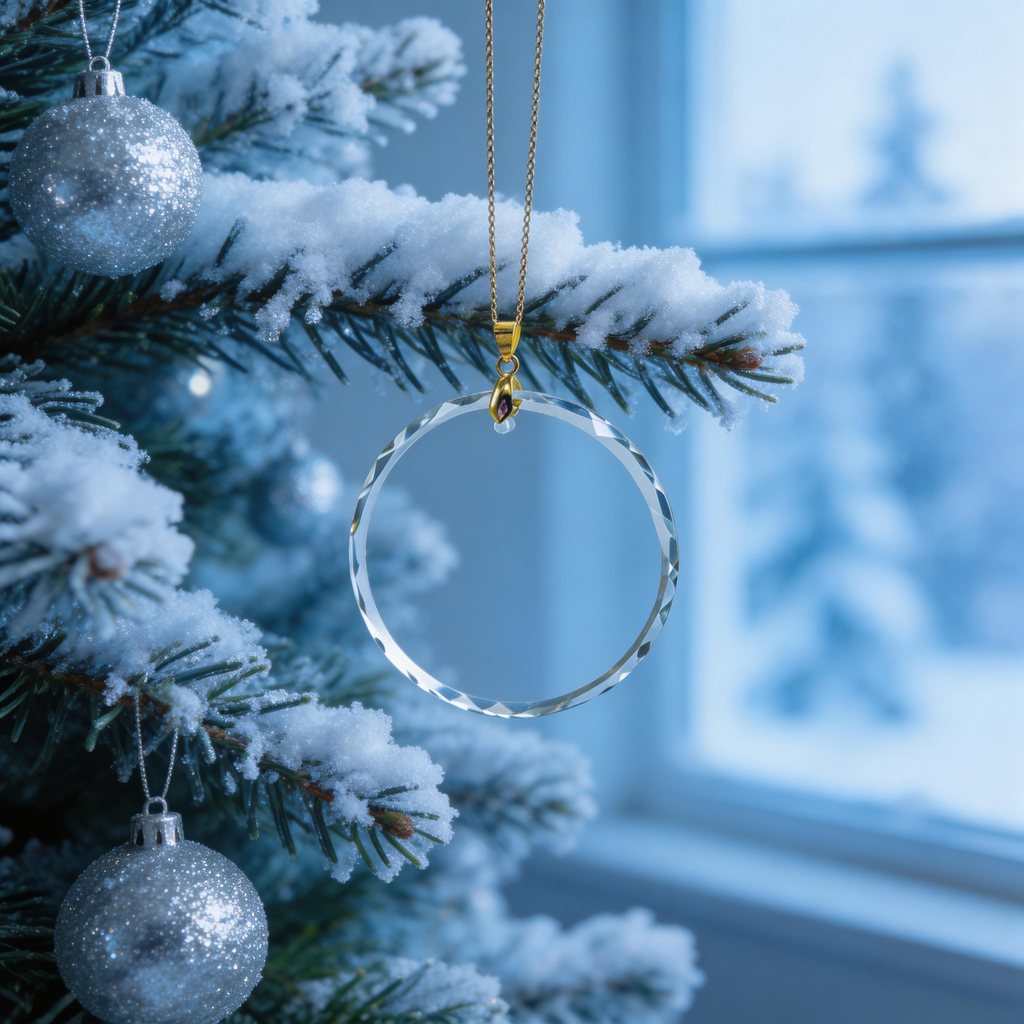 Circular Crystal Glass Pendant